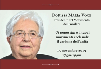 Conferenza Dott.ssa Maria Voce 15 novembre 2019-Ridotta