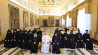 Pope Leo receives a delegation of young priests and monks from the Oriental Orthodox Churches